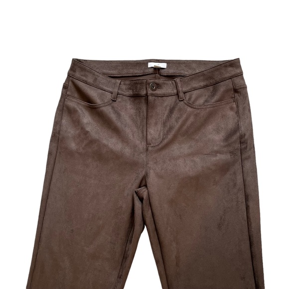 NWT, J. Jill Taylor Luxe Faux Suede Pants in Mocha - Picture 7 of 11